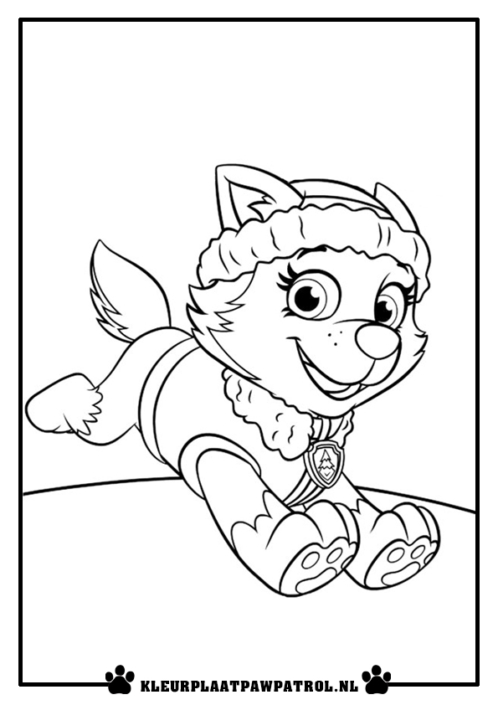Everest kleurplaat Everest kleurplaat PAW Patrol