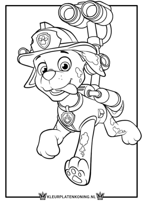 Kleurplaat PAW Patrol Marshall Kleurplaat PAW Patrol Marshall